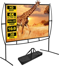 شاشة عرض سينمائية محمولة 120و 100 بوصة
